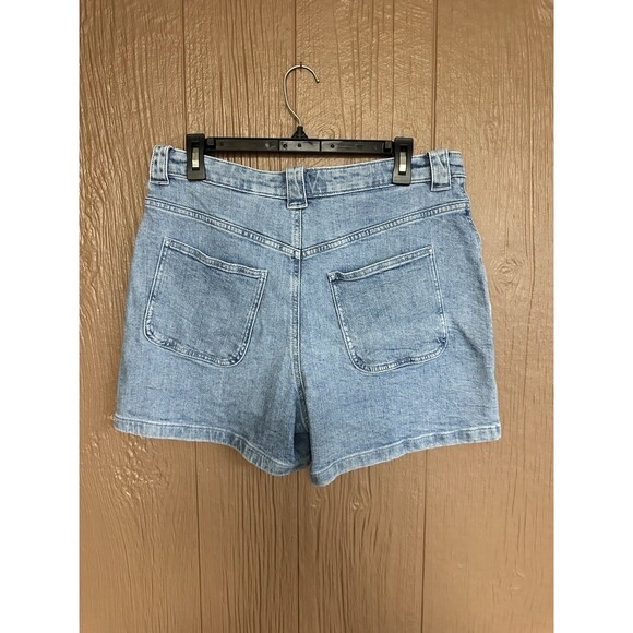 J. Crew Front Pocket Denim Short In Sky‎ Fall Wash High Rise Size 12 Light Wash - Picture 4 of 5